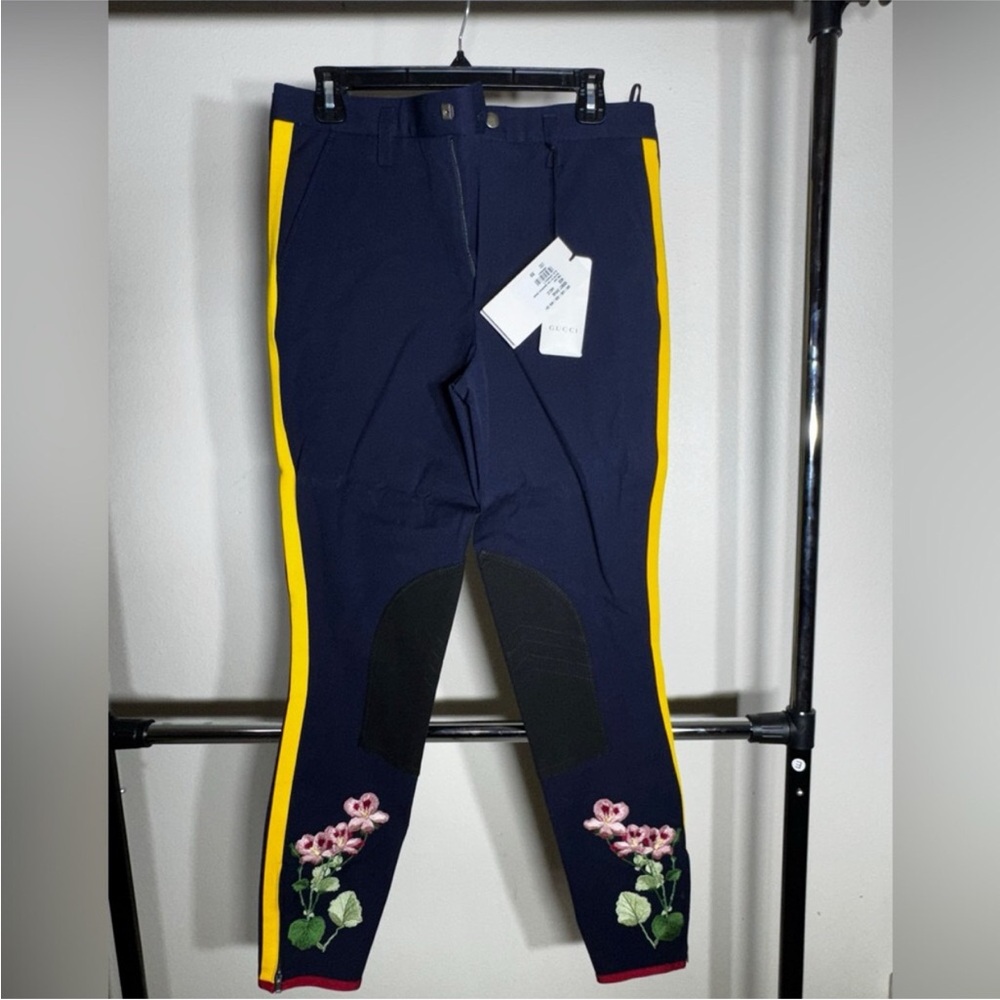 NWT Gucci Riding Pants with Floral Embroidery - Picture 2 of 12
